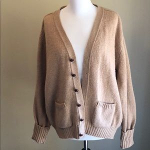 Vintage 1980s LL Bean Camel Cardigan